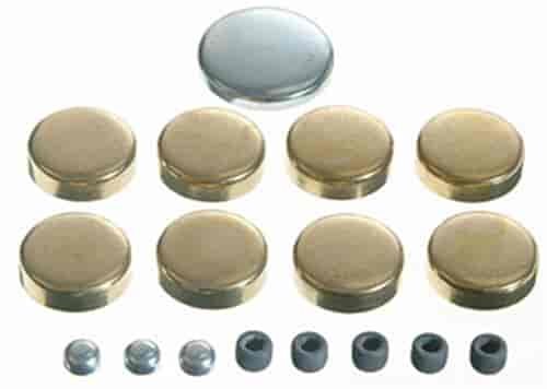 Brass Freeze Plug Kit 1955-85 Chevy/GM Small Block V8