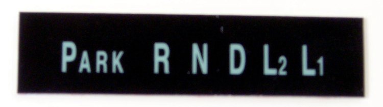 Column Shift Indicator 1969 Chevy Chevelle