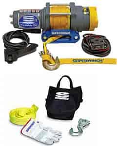 Terra 25SR Winch & Accessory Kit Includes Winch, Pulley Block, Bow Shackle, Strap, Gloves & Bag