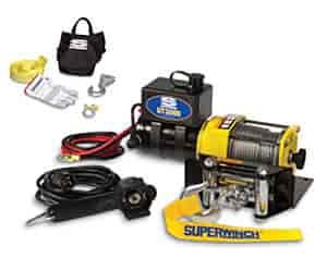 Winch & Accessory Kit Includes UT3000 Winch, Pulley Block, Bow Shackle, Strap, Gloves & Bag