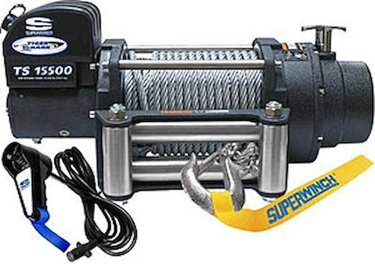 Tiger Shark 15500 Series Winch Rated Line Pull: 15,500 lbs (7031 kg)