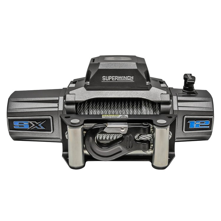 1712200 SX12 12 V Winch, 12,000 lbs. Rated Line Pull [Steel Wire Rope]