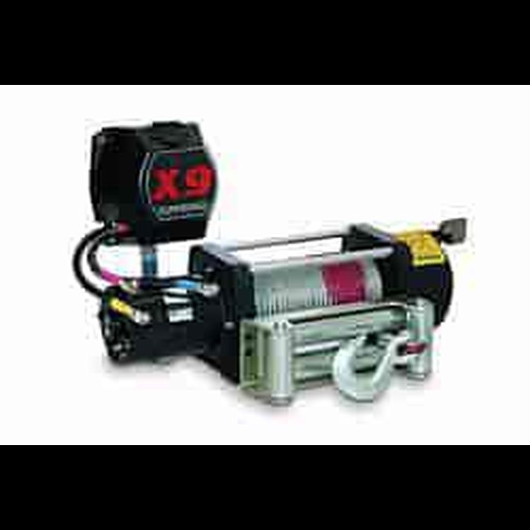 X9 12V DC winch rated line pull of 9 000 lbs./4091 Kgs.