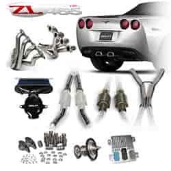 PerformancePac 2005-06 C6 Corvette PowerFlo Trapezoidal Exhaust w/High-Flow Cats ZL465