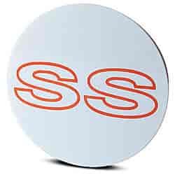 Center Caps White ZR1-Style w/Orange SS Logo