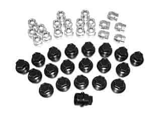 Lugnut Package 2007-08 GM 900 Series Trucks and SUVs use w/20 Wheels w/Black Caps set of 24