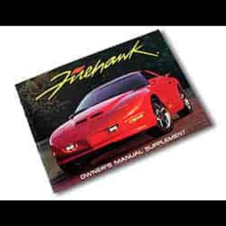 Owners Supplement Manual 1996-97 Firehawk