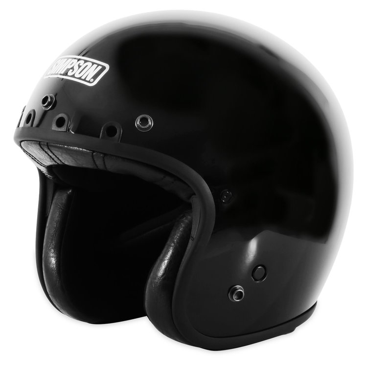 CHOPPER HELMET BLACK SM