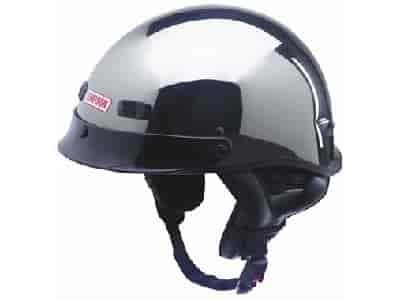 Smoked Chrome Shorty Helmet, Size: Medium (7-1/8 to 7-1/4)