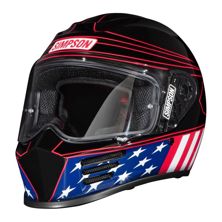 Speed Bandit Motorcycle Helmet, Large [Americana Classic]