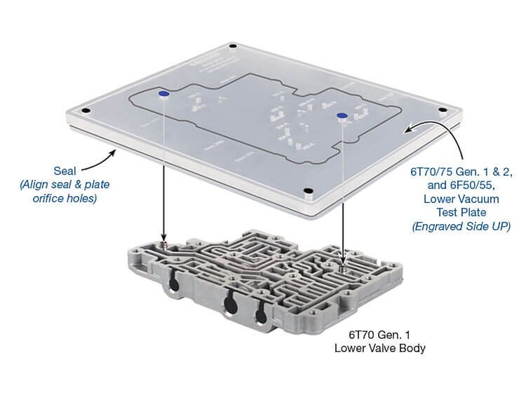 124740-VTP Vacuum Test Plate Kit, 6F50/6F55/6T70 (Gen. 1)/6T70 (Gen. 2)/6T75 (Gen. 1)/6T75 (Gen. 2)