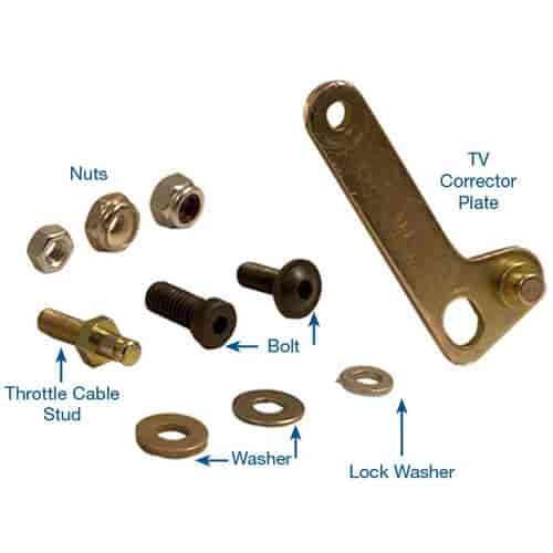 TV Cable Corrector Bracket Kit GM 200C, 200-4R, 700R4/4L60 & Ford AOD