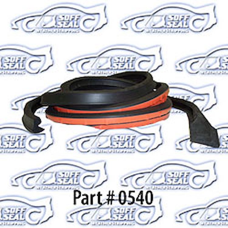 Door Weatherstrip with molded ends, without top hinge pillar seals