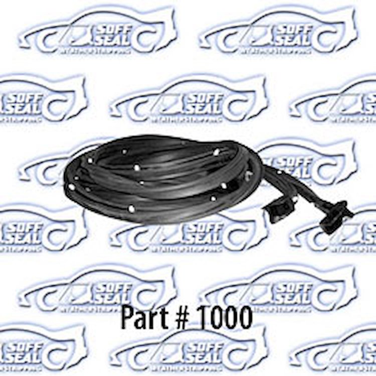 Door Weatherstrip With Clips and Molded Ends 55-57 Chevrolet, Pontiac, 2 Door Hardtop Convertible