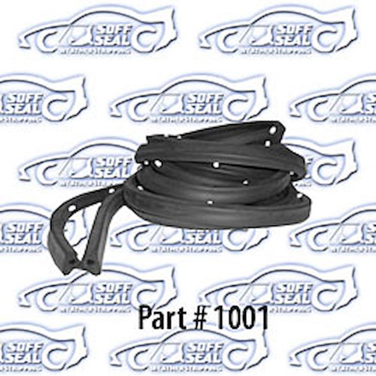 Door Weatherstrip With Clips, Without Molded Ends 55-57 Chevrolet, Pontiac, 2 Door Hardtop Convertible