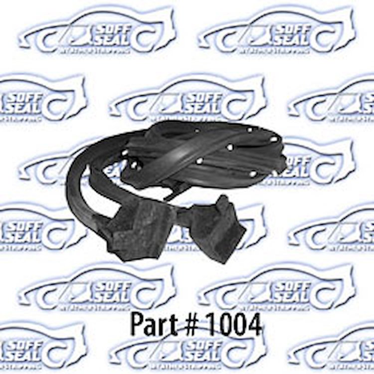 Door Weatherstrip - Rear, W/ Clips and Molded Ends 56-57 Chevrolet 210 Belair, Pontiac, 4 Door Hardtop