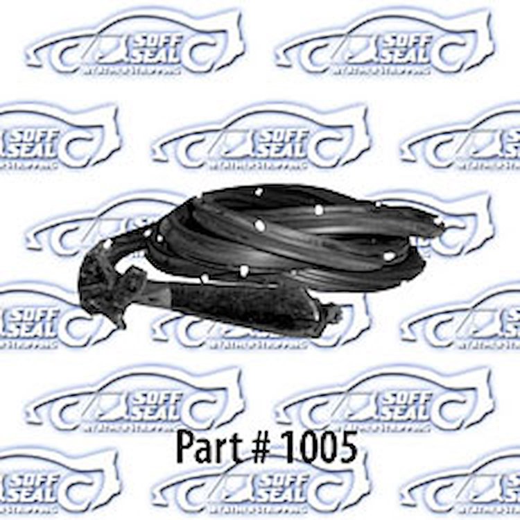 Door Weatherstrip - Front, W/ Clips and Molded Ends 56-57 Chevrolet 210 Belair, Pontiac, 4 Door Hardtop