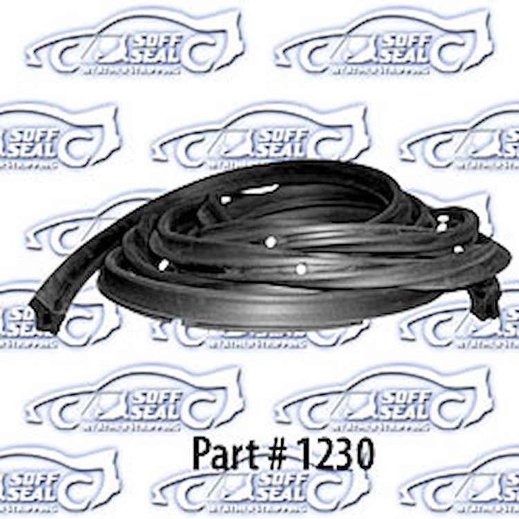 Door Weatherstrip - Rear, W/ Clips 55-57 Chevrolet 55-56 Pontiac 58-60 Chevrolet Sedan Delivery