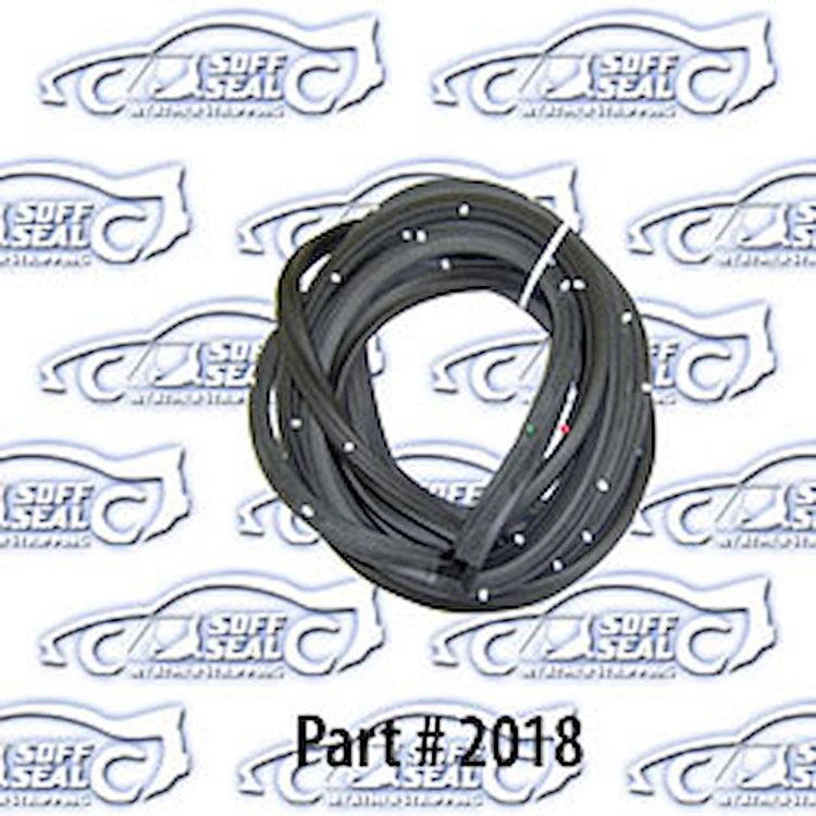 Door Weatherstrip - Rear, W/ Clips 61-64 Chevy, Olds, Buick, Pontiac 4 Door Sedan and Station Wagon