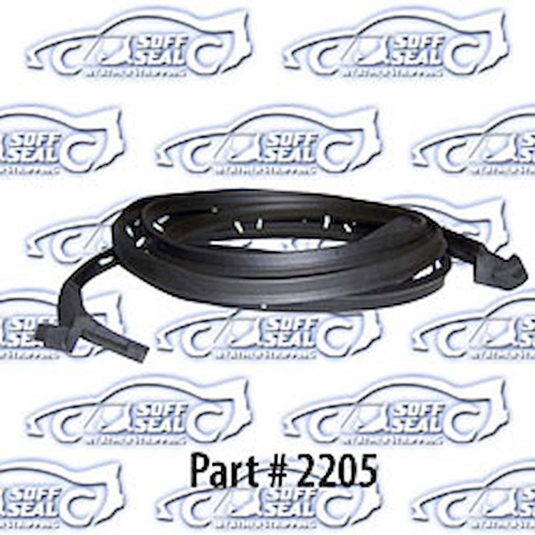 Door Weatherstrip - Front, W/ Clips and Molded Ends 59-60 Chevrolet Buick Oldsmobile Pontiac 4 Door Hardtop
