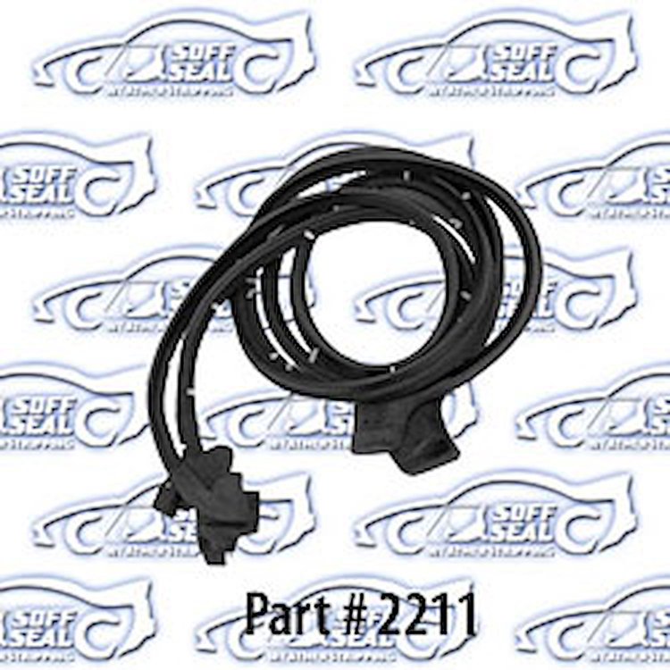 Door Weatherstrip - Rear, W/ Clips and Molded Ends 65-66 Chevrolet Impala, Pontiac Catalina, Bonneville 4 Door Hardtop