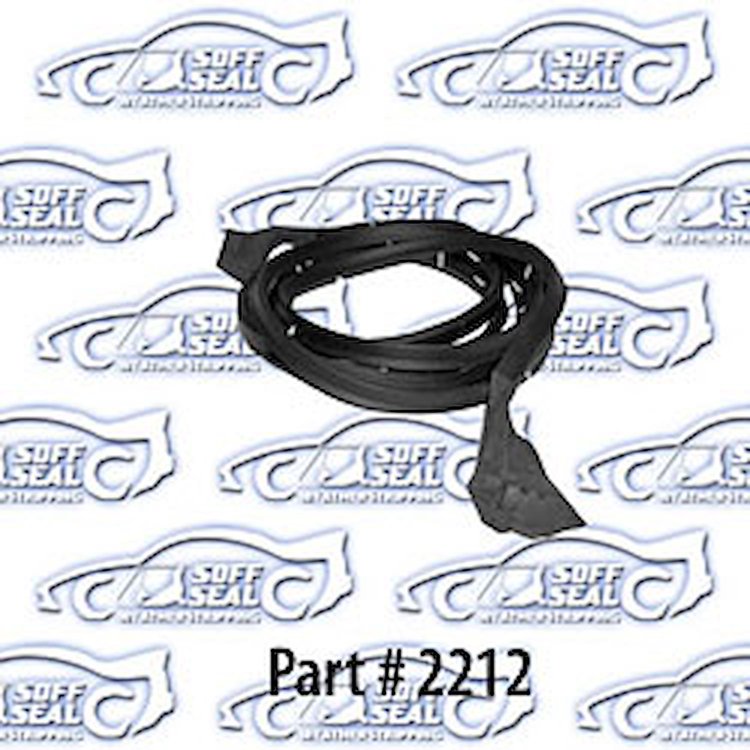 Door Weatherstrip - Rear, W/ Clips and Molded Ends 67-68 Chevrolet Impala, Pontiac Catalina, Bonneville 4 Door Hardtop