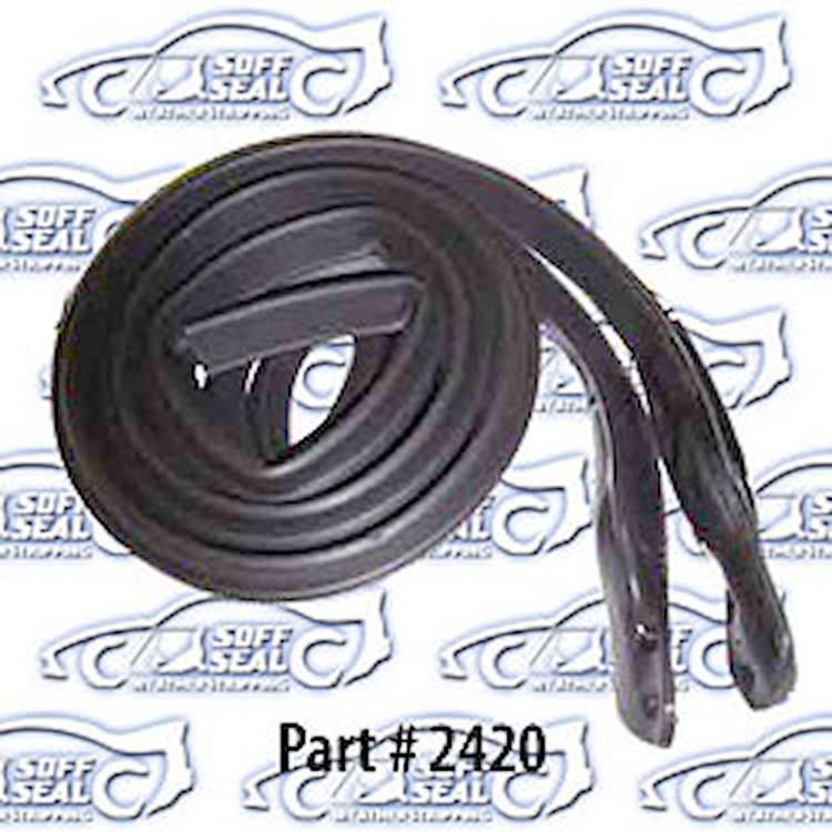 Roofrail Weatherstrip 71-73 Chevrolet Impala, Cadillac, Oldsmobile 88, Pontiac 2 Door Hardtop