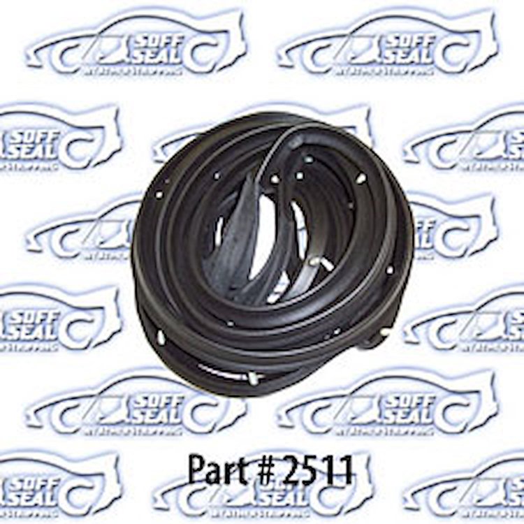 Door Weatherstrip - Rear, W/ Clips 69-70 Chevrolet, Buick, Oldsmobile Delta 88, Pontiac Catalina, Bonneville Executive