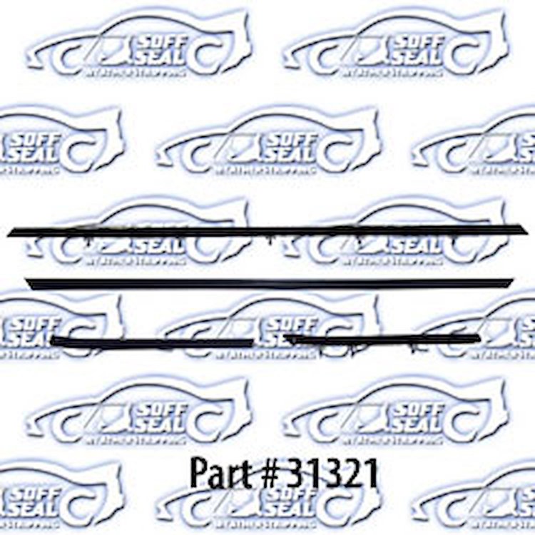 Window Weatherstrip - Original Style W/ Round Bead 68-69 Chevrolet Camaro, Pontiac Firebird, Deluxe Interior