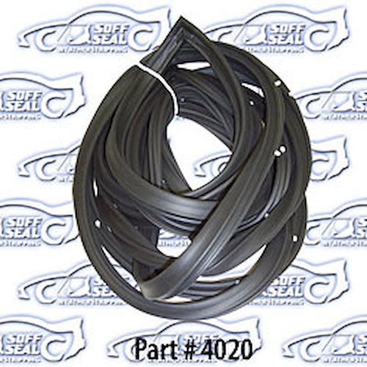Door Weatherstrip W/ Clips Chevy II, Nova 1968-74, 2-Door