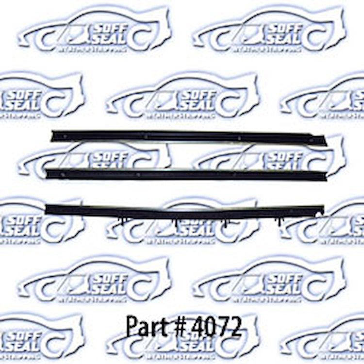 Window Weatherstrip, Original Style W/ Round Bead 66-67 Chevrolet II Nova 4 Door Sedan