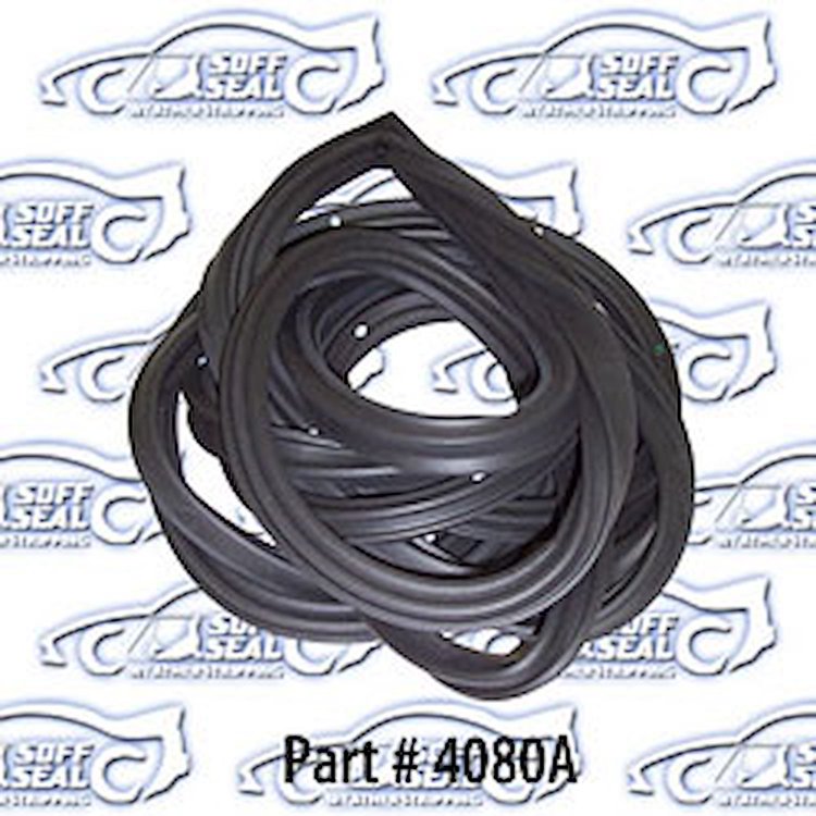 Door Weatherstrip - Rear W/ Clips 62-67 Chevrolet II, Nova 4 Door Sedan
