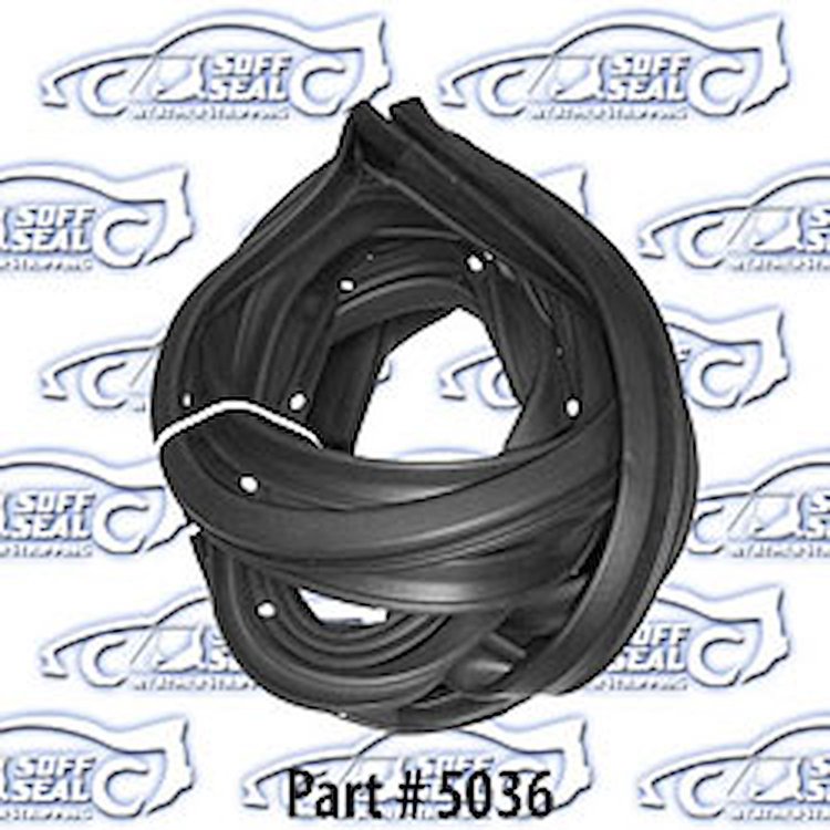 Door Weatherstrip - Front W/ Clips 78-87 Chevrolet Malibu, Buick Regal, Oldsmobile Cutlass, Pontiac Lemans 4 Door Sedan