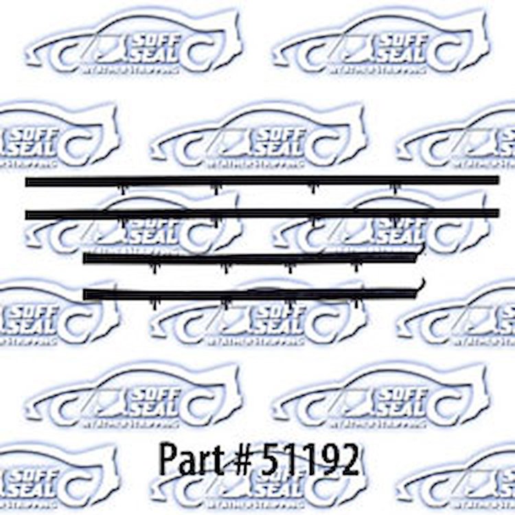 Window weatherstrip, original style with round bead, outers only 66-67 Chevelle 2 Door Hardtop