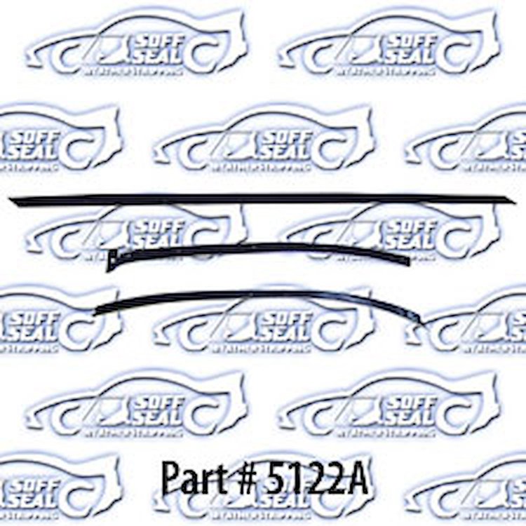 Window weatherstrip, original style with round bead 8 piece 69 Chevelle