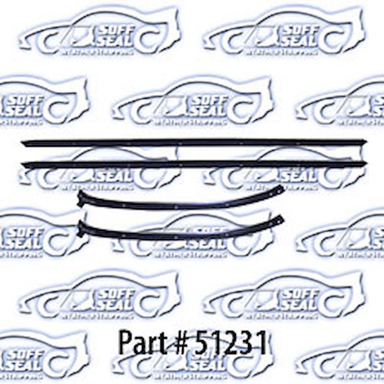 Window weatherstrip, original style with round bead, outers 69 Chevrolet Chevelle 2 Door Hardtop