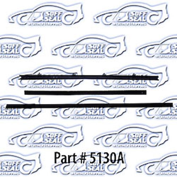 Window weatherstrip, original style with round bead 4 piece 66-67 Chevrolet Chevelle , El Camino 2 Door Sedan