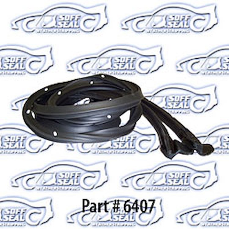 Door weatherstrip with clips & molded ends 66-67 Pontiac GTO, LeMans, Oldsmobile Cutlass, Buick Skylark