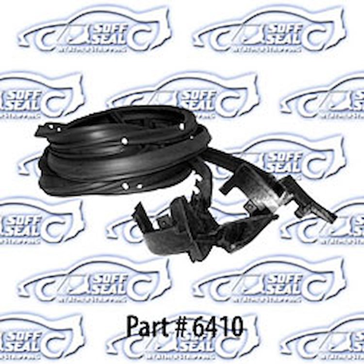 Door weatherstrip with clips & molded ends 69-72 Pontiac GTO, LeMans Hardtop Convertible