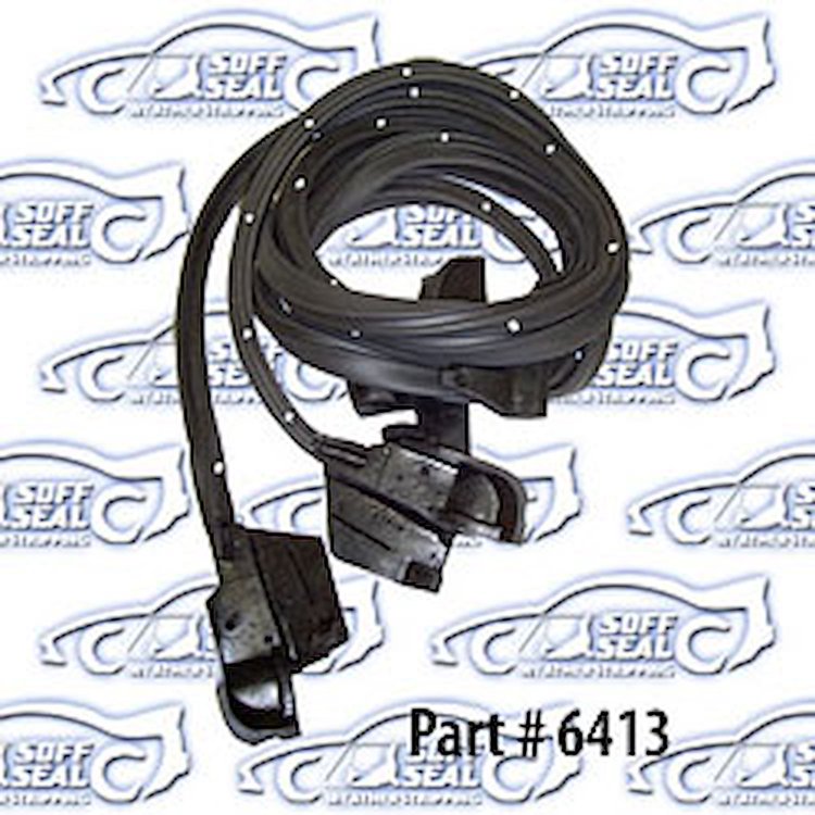 Door weatherstrip with clips & molded ends 68 Pontiac GTO, LeMans Hardtop Convertible