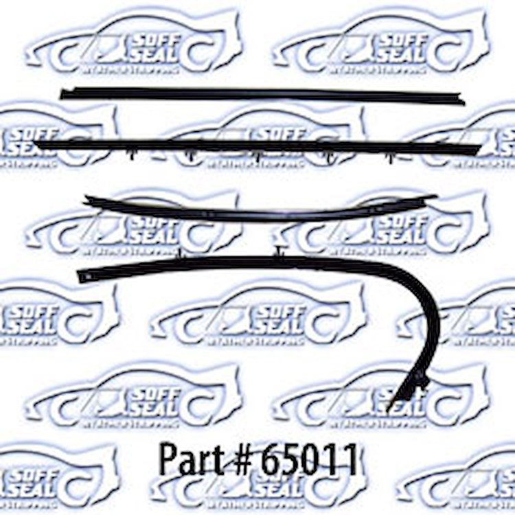 Window weatherstrip, original style with round bead 68 Pontiac GTO, LeMans 2 Door Hardtop