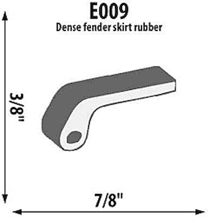 Fender Skirt Rubber Height: 3/8"
