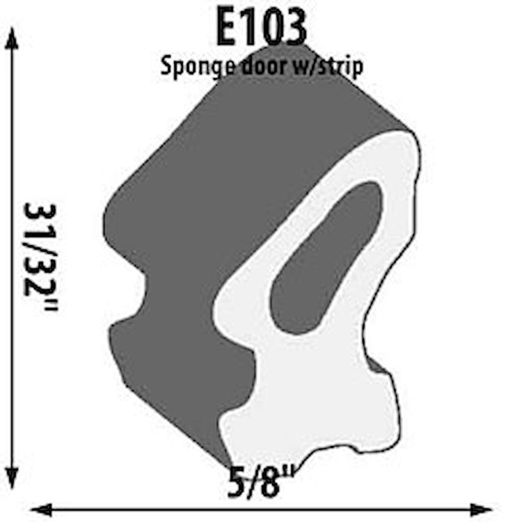 Door Weatherstrip Extrusion Height: 31/32"