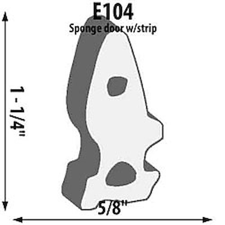 Door Seal Extrusion Height: 1-1/4"