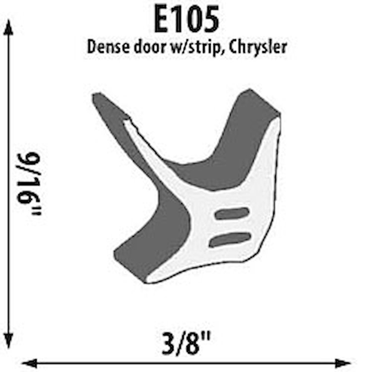 Door Weatherstrip Extrusion Height: 9/16"