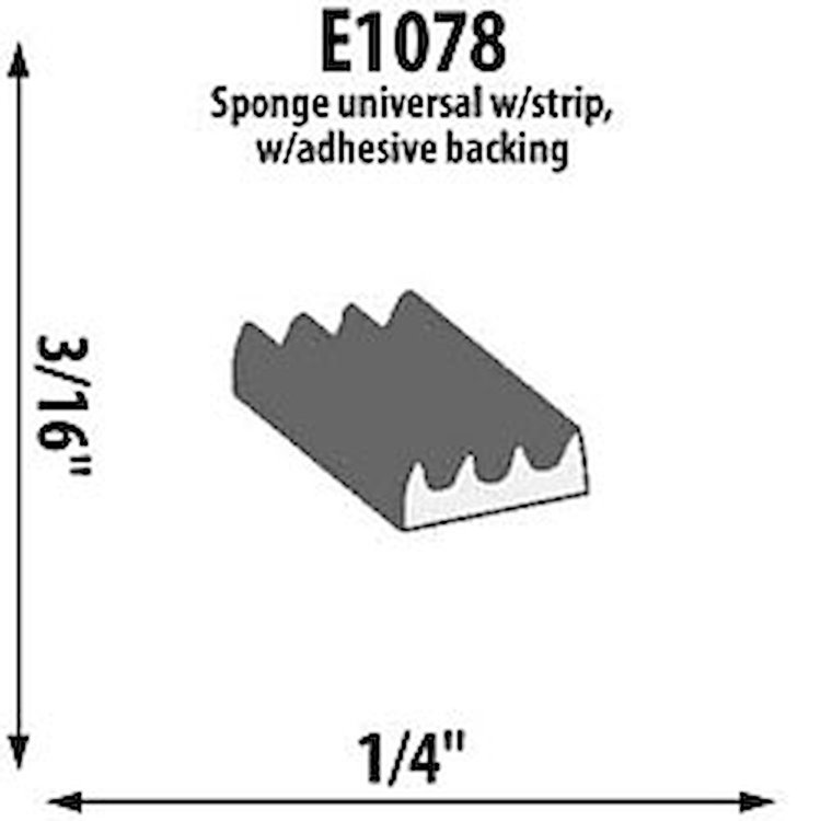 Self-Adhesive Extrusion Height: 3/16"