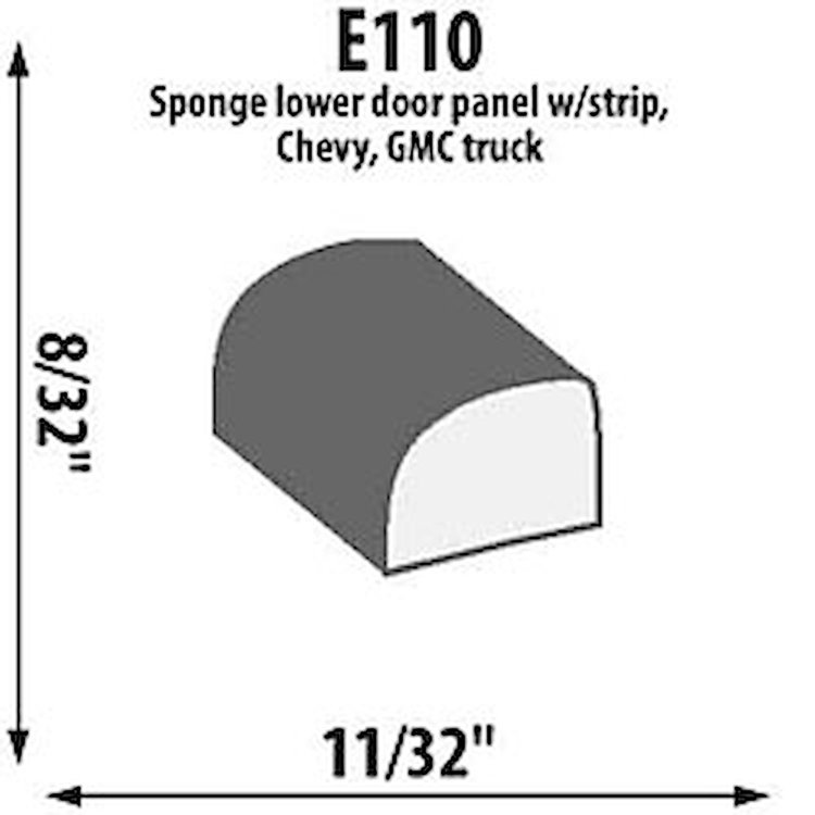 Lower Panel Seal Extrusion Height: 8/32"