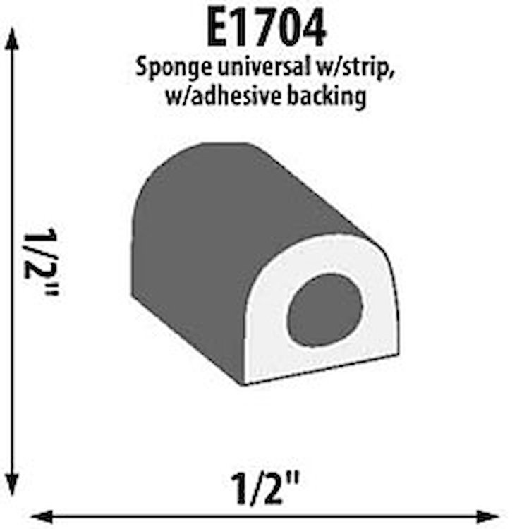 Self-Adhesive Extrusion Height: 1/2"
