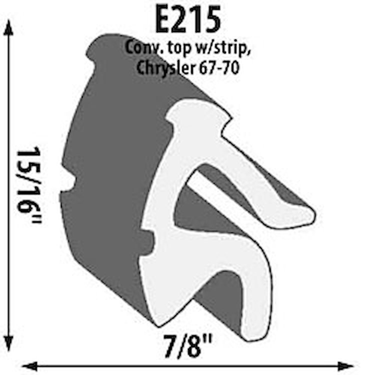 Convertible Top Extrusion Height: 15/16"
