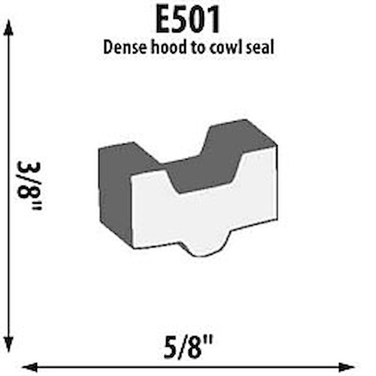 Hood-to-Cowl Extrusion Height: 3/8"